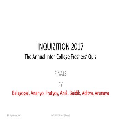 Inquizition 2017 [Finals]