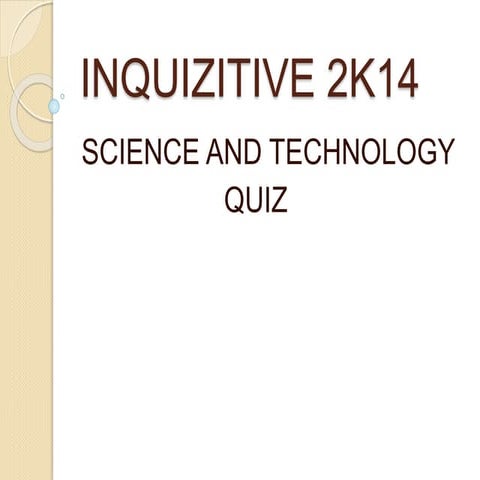 Inquizitive 2k14 prelims