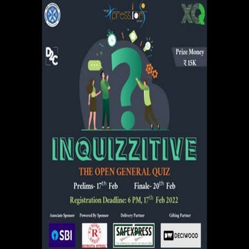 Inquizzitive'21- The Open General Quiz- Xpressions'21
