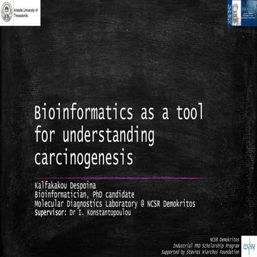 Bioinformatics as a tool for understanding carcinogenesis