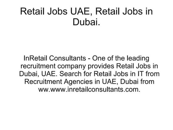 Inretail Consultants presentations