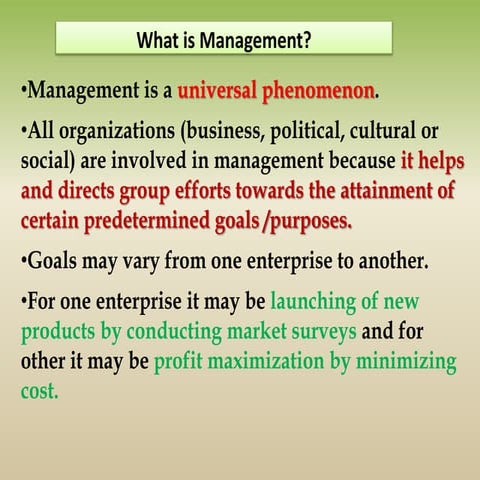 Inroduction to management