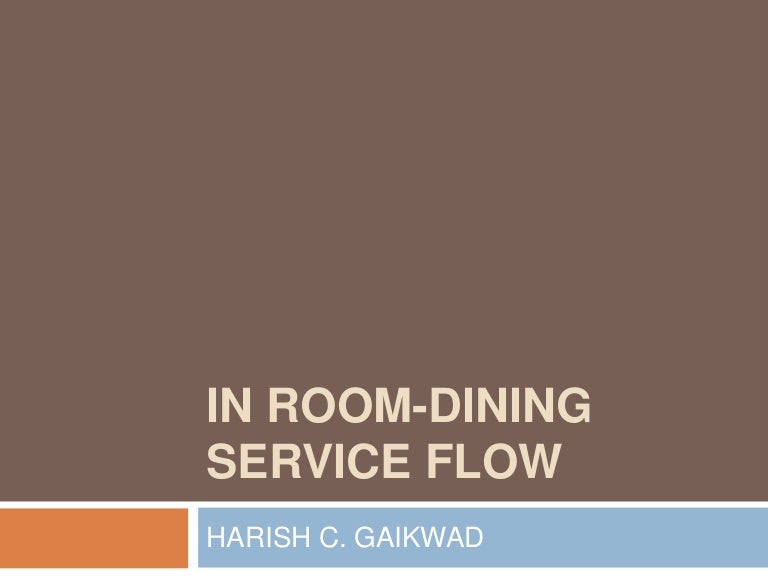 In room dining service flow