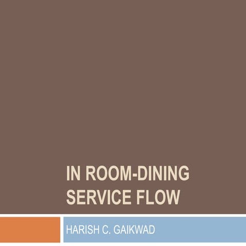 In room dining service flow