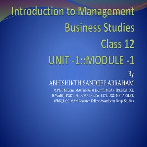 Introduction to management, functions of management, levels of management