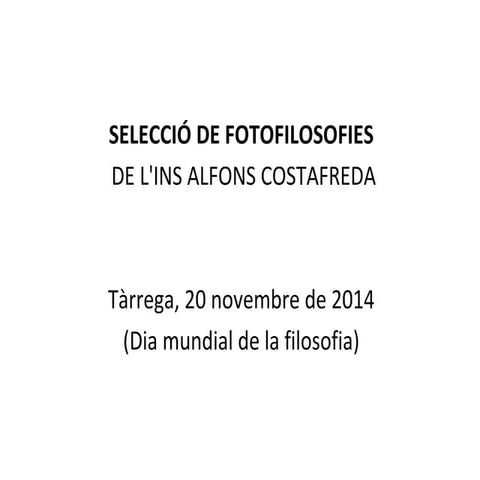 Ins alfons costafreda tàrrega-seleccionats fotofilosofia
