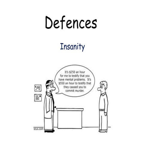 A2 Law Defences - Lecture on Insanity