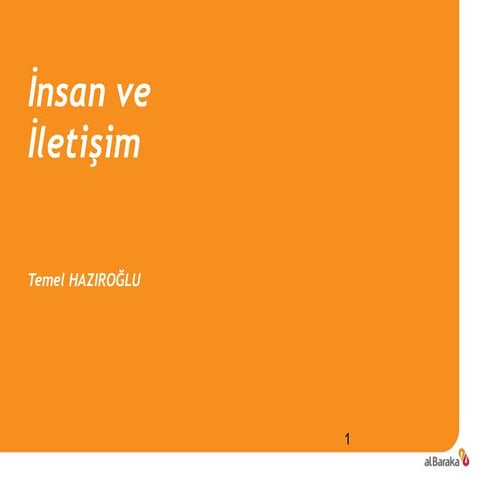 İnsan ve İletişim Sunumu