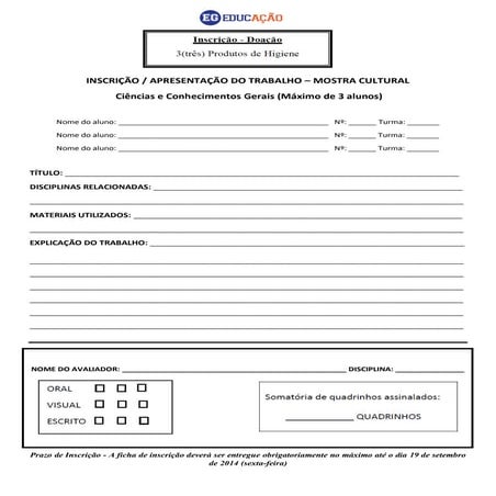 Inscrição ciência e conhecimento