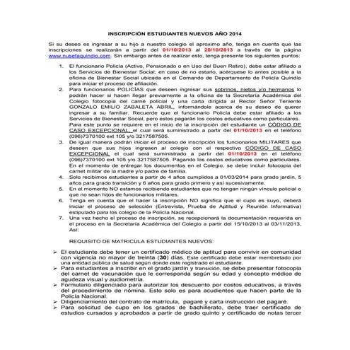 Inscripción estudiantes nuevos año 2014 (1)