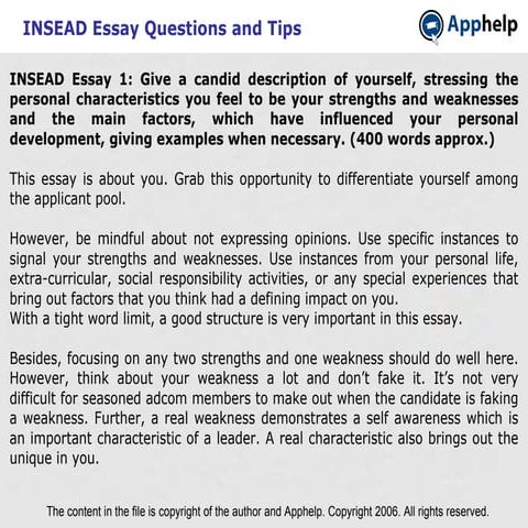 INSEAD JAN 2026 Intake Essays & Deadlines: Everything You Need to Know ...