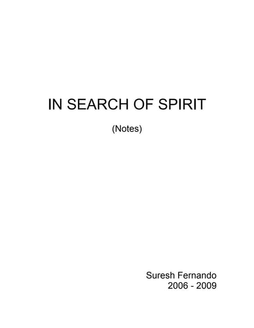 In search of spirit   notes
