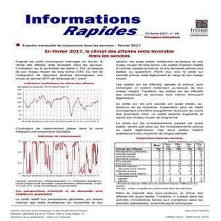 Insee climat des affaires février 2017