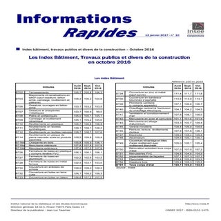 Insee index bâtiments travaux publi...