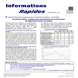 Insee opinion des promoteurs sur la...