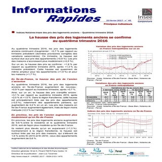 Insee prix des logements