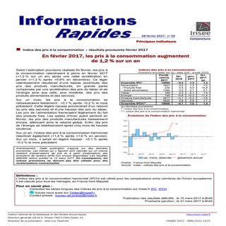 Insee prix à la consommation février