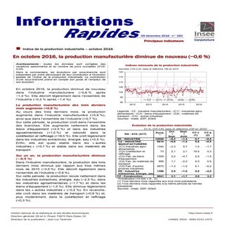 Insee production manufacturière en ...