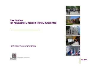 Département des Landes : synthèse INSEE 2016