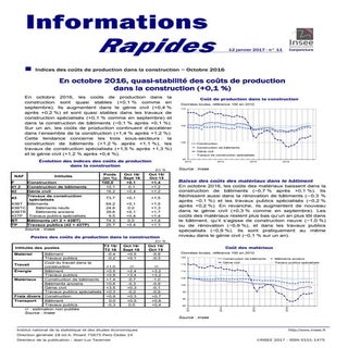 Insee stabilité des coûts de produc...