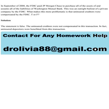 In September of 2008, the FDIC paid JP Morgan Chase to purchase all .pdf