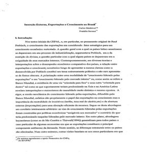 Inserção externa, exportações e cre...