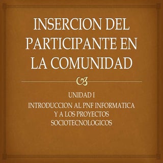 Insercion del participante en la co...