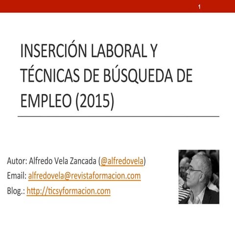 Inserción laboral y técnicas de búsqueda de empleo 2015