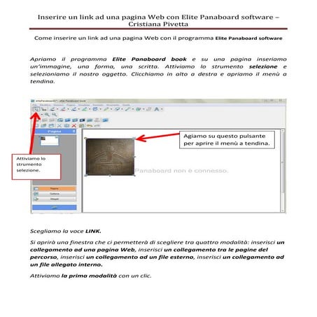 Inserire un link ad una pagina web con Elite Panaboard software
