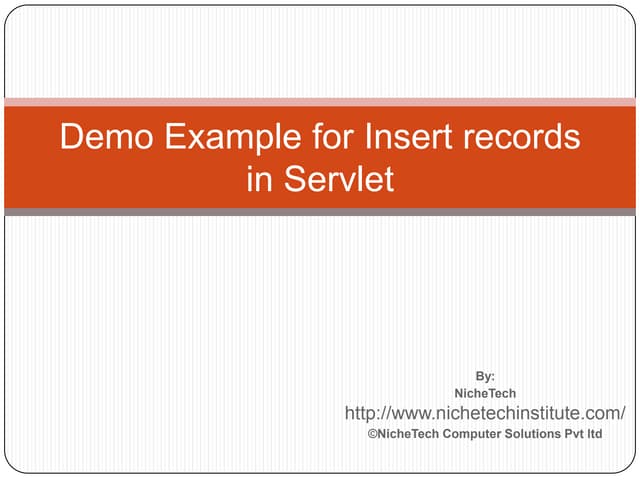 Java Training Ahmedabad , how to Insert Data in Servlet, iOS Classes Ahmedabad