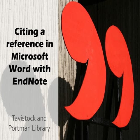 Inserting references in Word with EndNote