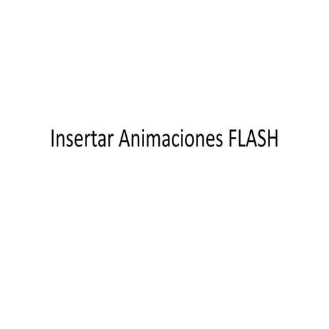 Insertar animaciones flash en ppt