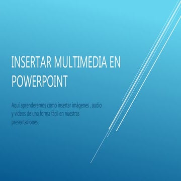 Insertar multimedia en power point