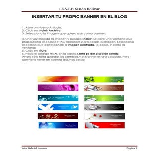 Insertar tu propio banner en el blog