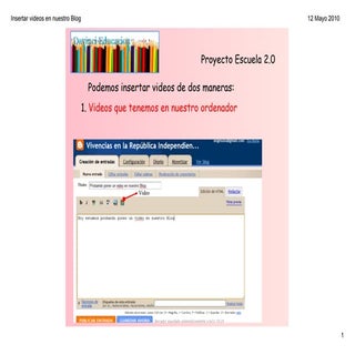 Insertar videos en nuestro blog