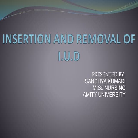 IUD (Intra Uterine Device)