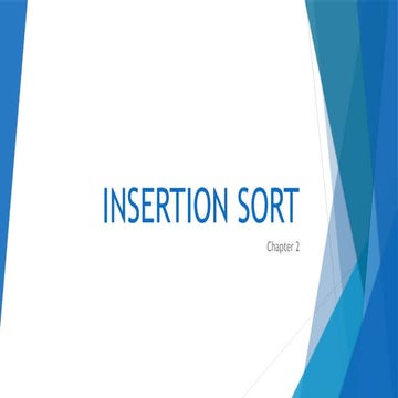 Insertion Sort quick introduction with example | PPTX