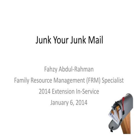 Junk Your Junk Mail