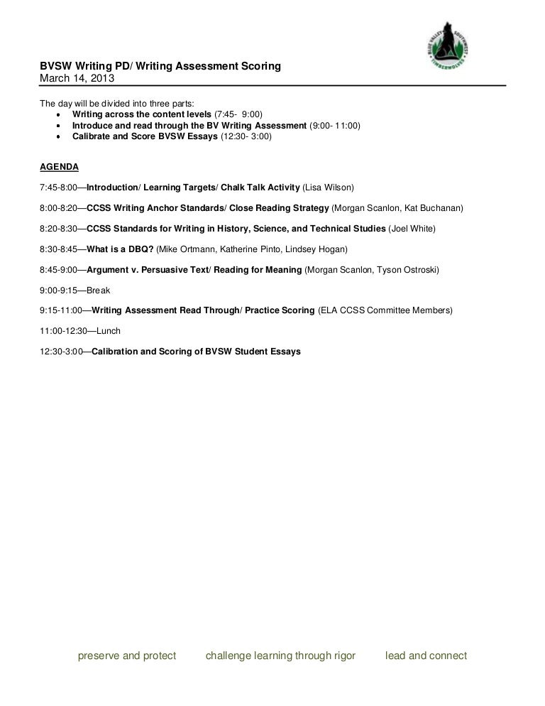 Inservice Agenda