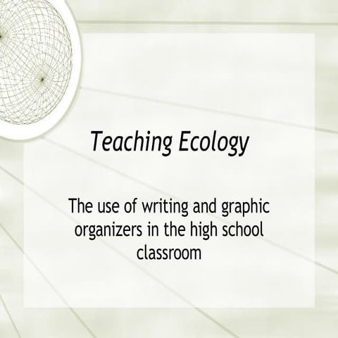 Ecology RICA & Graphic Organizers