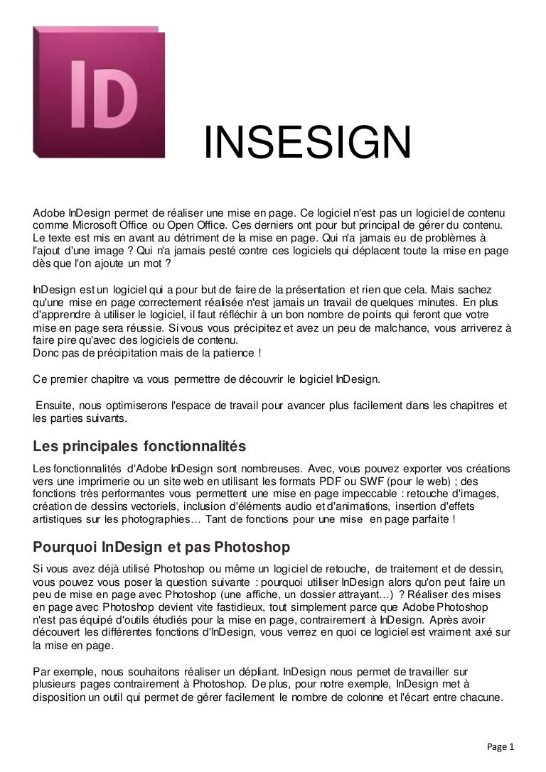 Indesign Cours