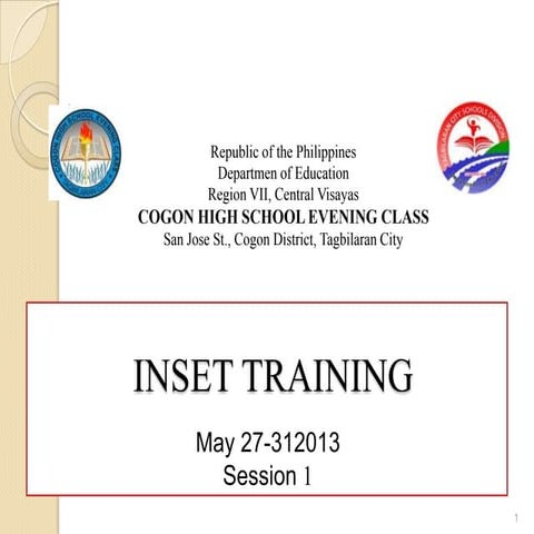 Inset 2013 session 1