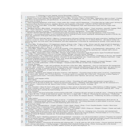 Inside front office dept