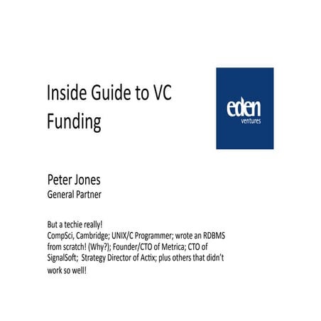 Inside guide to vc funding