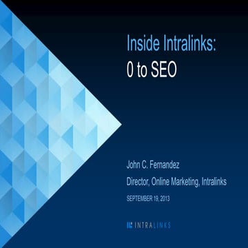Inside Intralinks 0 to SEO