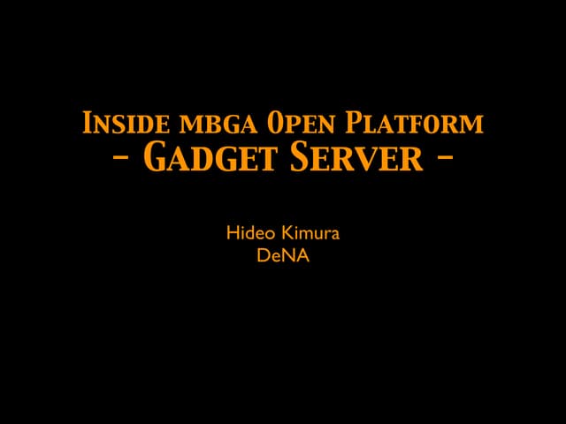 Inside Of Mbga Open Platform