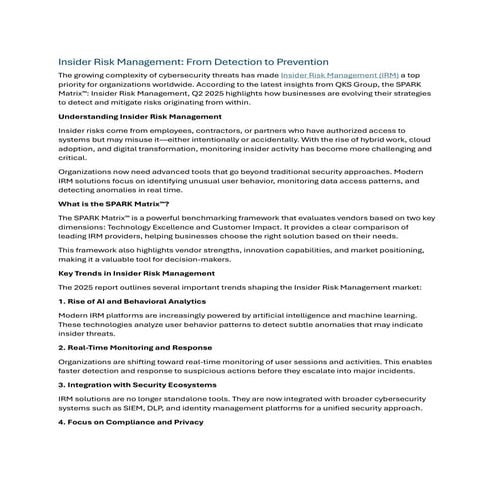 Insider Risk Management: Advanced Strategies for Detection and ...