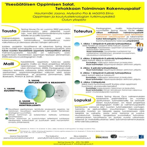 Itsesäätöisen oppimisen salat