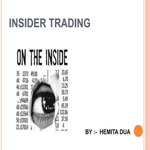 Insider trading ( case study : HLL v/s SEBI )