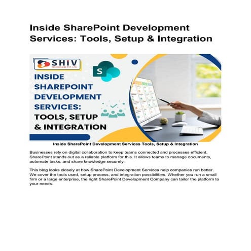 Inside SharePoint Development and Integration